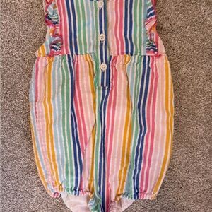 Baby Boden Multicolor Striped Romper